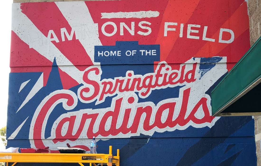Hammons Field Cardinals mural by Chroma