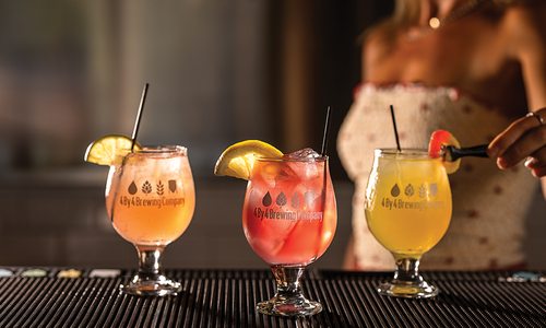 Draft cocktails at 4 By 4 Brewing Company.