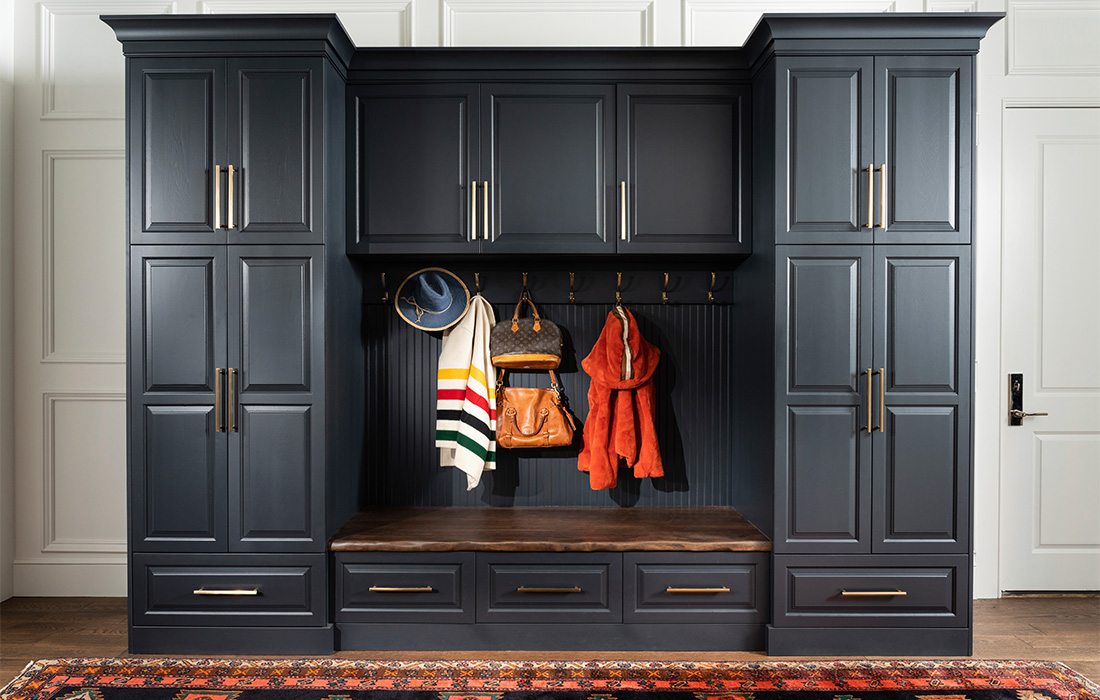 A coat closet can be a unique and fashionable way to store coats.