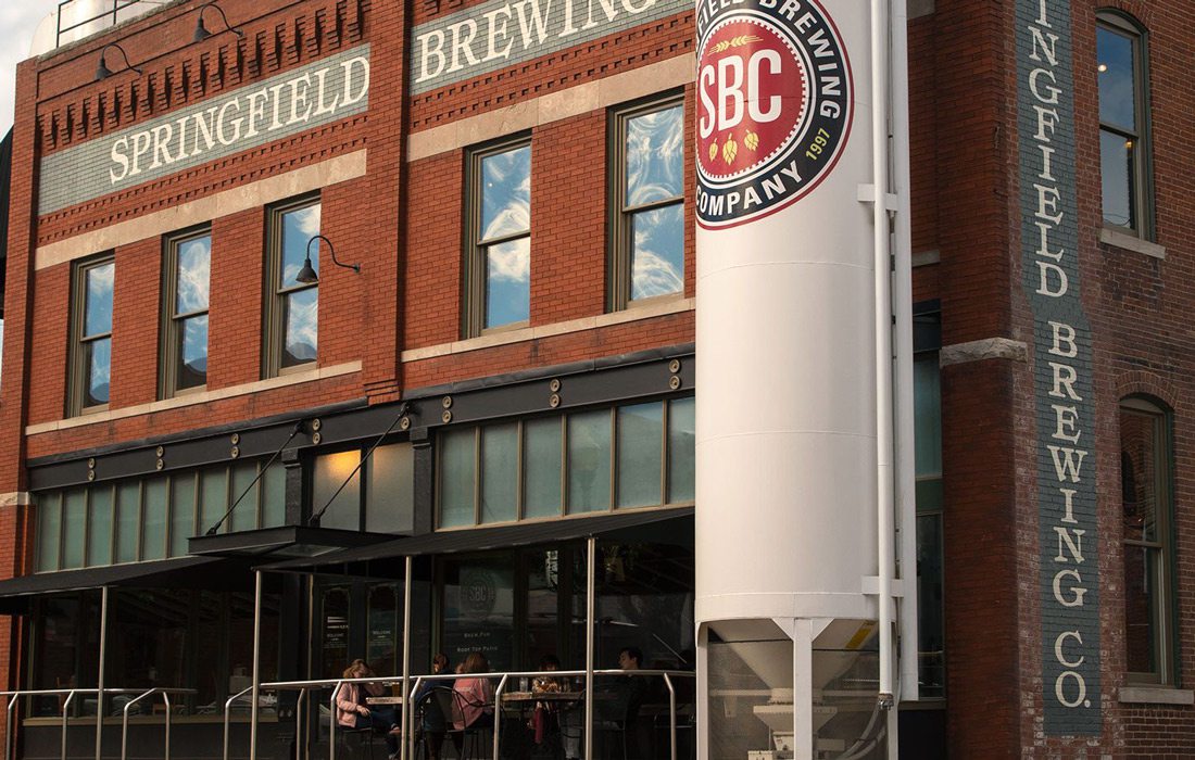 Springfield Brew Co. exterior with patio seating