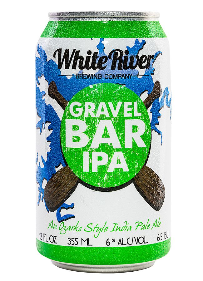 Gravel Bar IPA can by White River Brewing Springfield MO