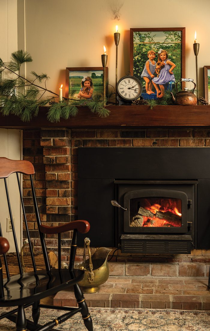 Fireplace inside Netherton craftsman bungalow