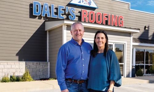 Dale and Jennifer Rector with Dale's Roofing.