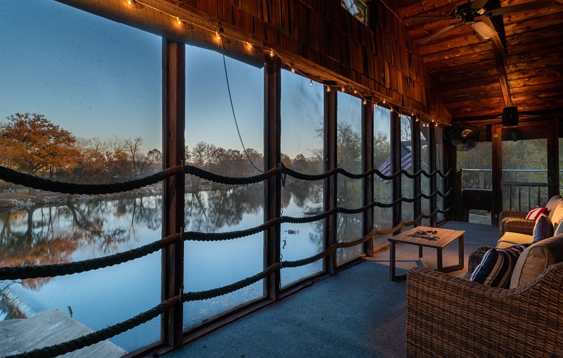 Photo from interior of Riverfront Dam House