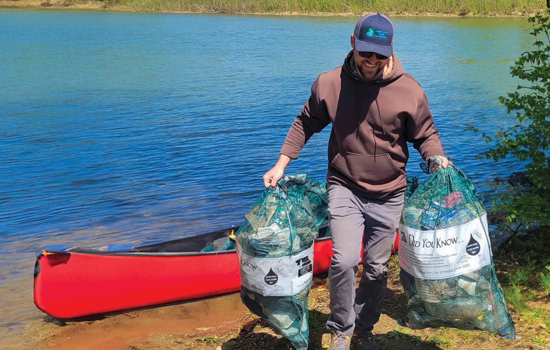Stream cleanup at James River