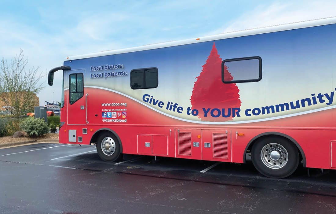 Community Blood Center of the Ozarks bus