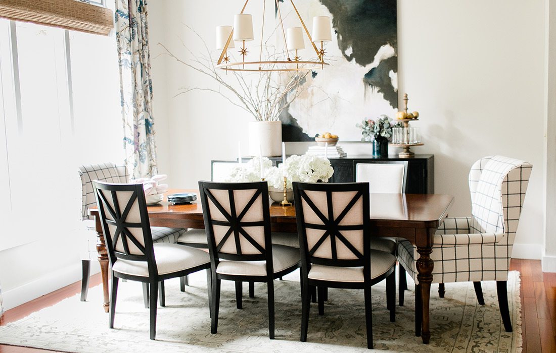 Dining room design by Crystal Spriggs Interior Design in Springfield MO