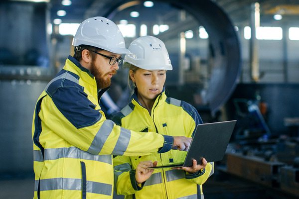 Manufacturing engineers stock image