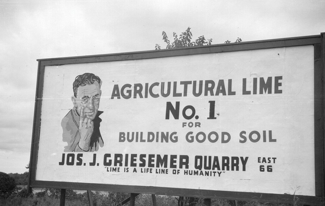 Old advertising billboard