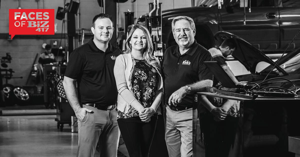 Travis Comfort, Kala Comfort, Rick Hughlett of Rick's Automotive