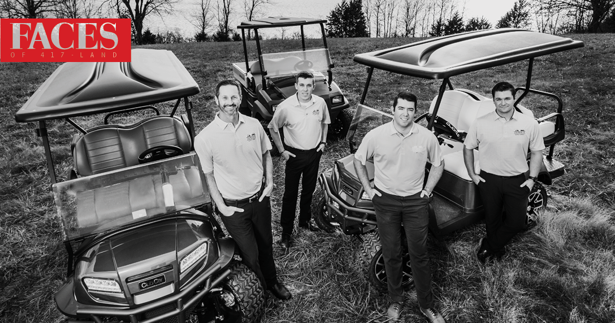 Brian Cheever, Lane Reppond, Justin Fraker, Dakota Prewitt of Clear Creek Golf Car