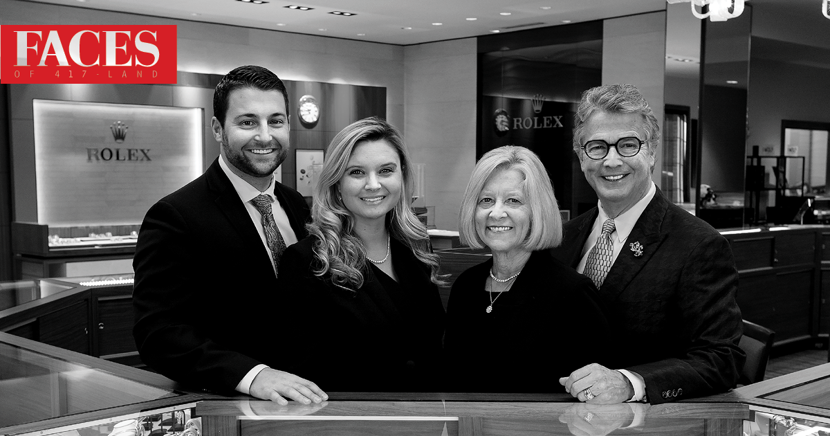Ryan Olson, Jessica Harmison-Olson, Jane and Rick McElvaine of Maxon's Fine Jewelry in Springfield MO