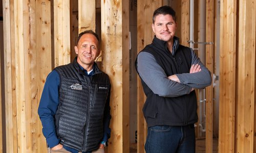 Jason Bekebrede, Trevor Pugh of Monticello Custom Homes and Remodeling.