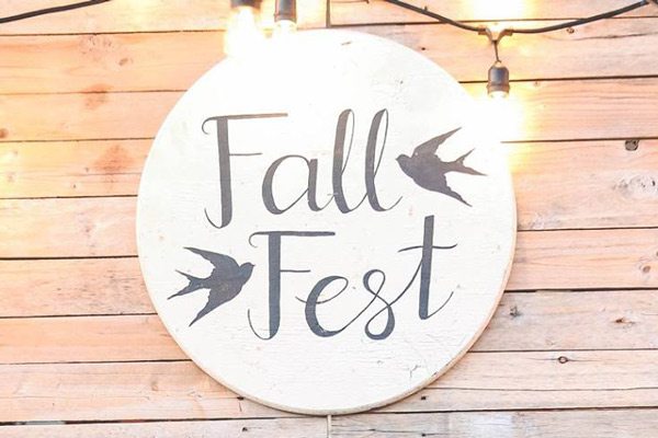 Fall Fest sign at High Street Church