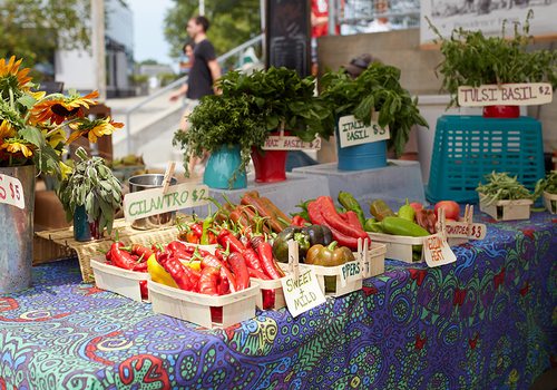 Farm stand at Farmer's Market of the Ozarks in Springfield MO