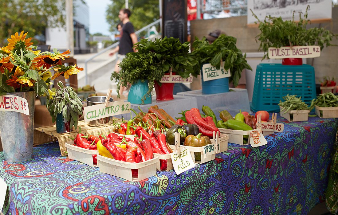 Farm stand at Farmer's Market of the Ozarks in Springfield MO