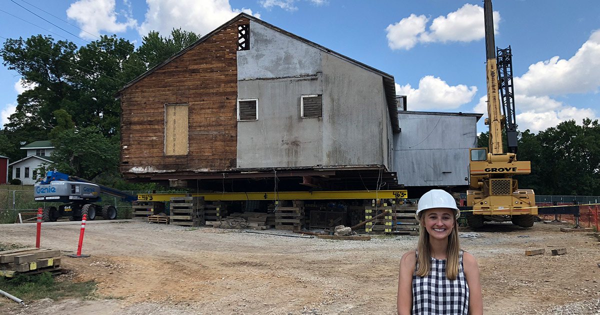 Megan Morris at the Ozark Mill