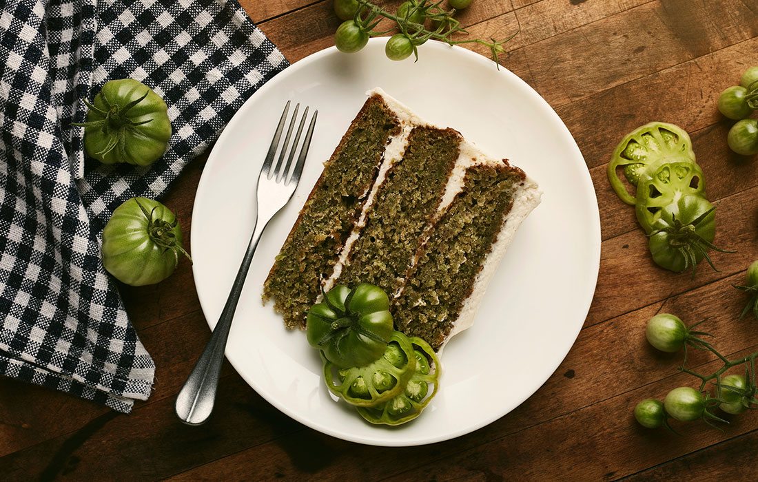 Signature Green Tomato Cake from The Ozark Mill Restaurant