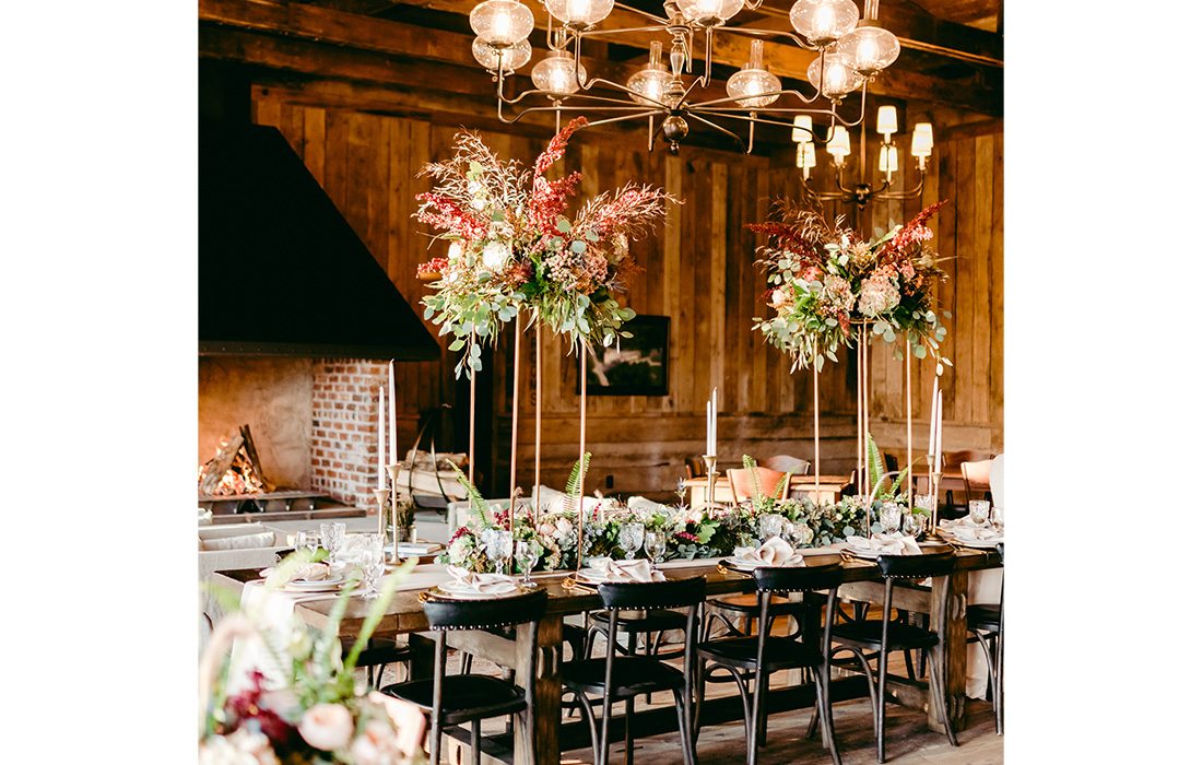 Table setting at Finley Farms