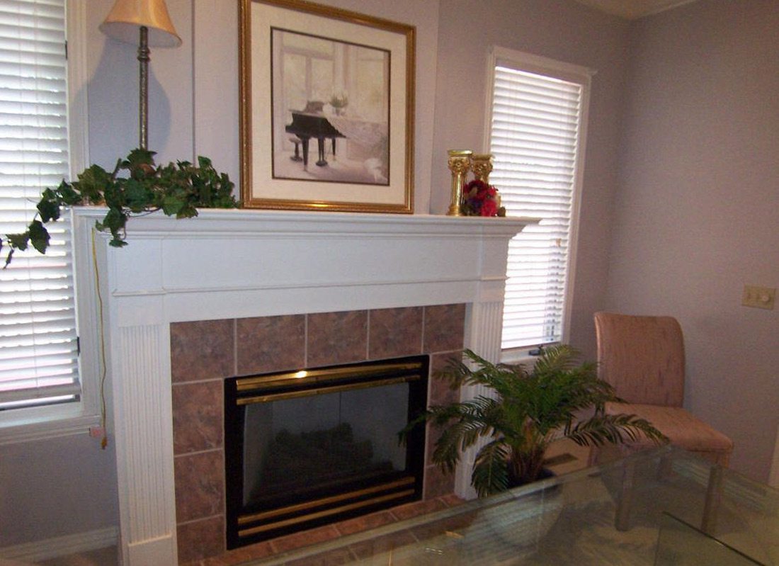 Heather Kane's fireplace before remodel