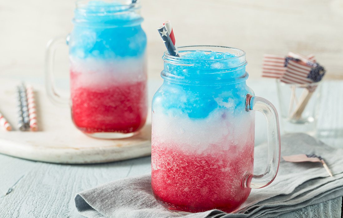 Red White and Blue Slushie