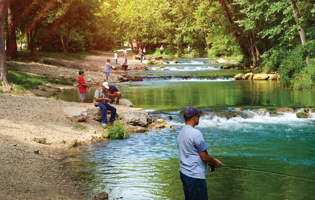 Fly fishing at Roaring River