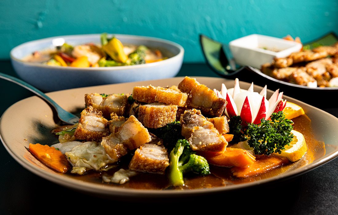 Broccoli Crispy Pork Belly