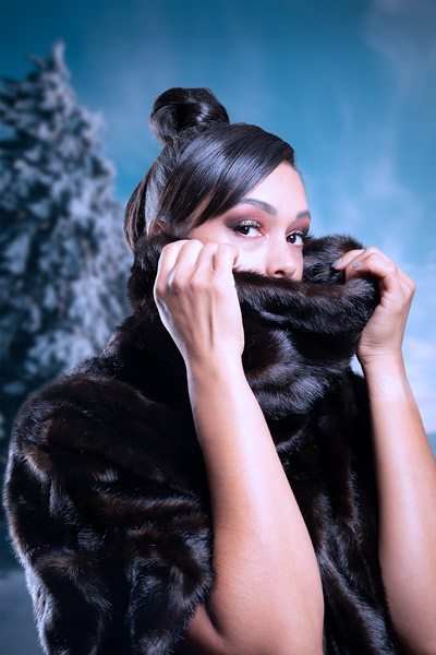 Christina Ford fox fur photoshoot