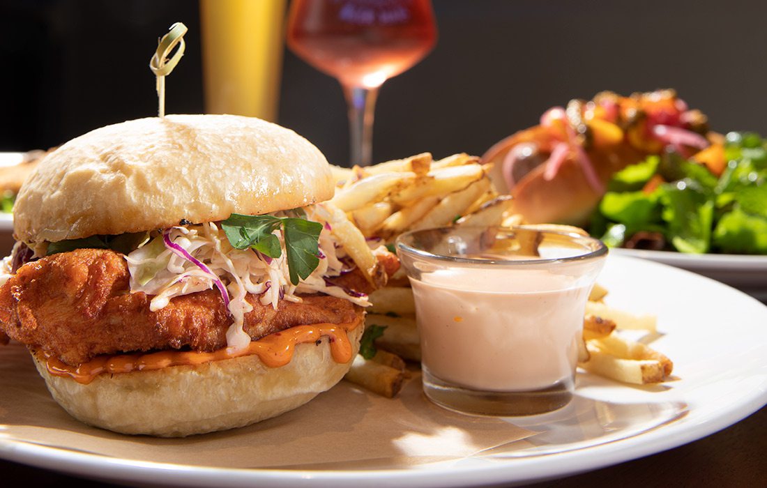 Fried chicken sandwich at Best of Luck Beer Hall in Springfield MO