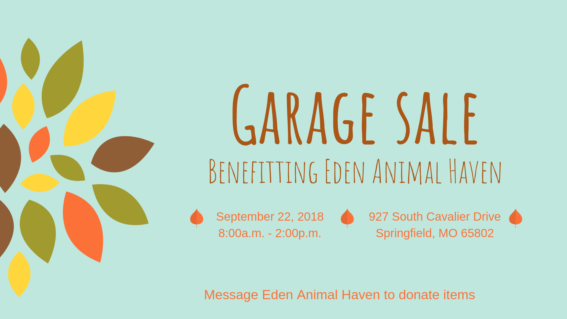 Garage Sale For Eden Animal Haven