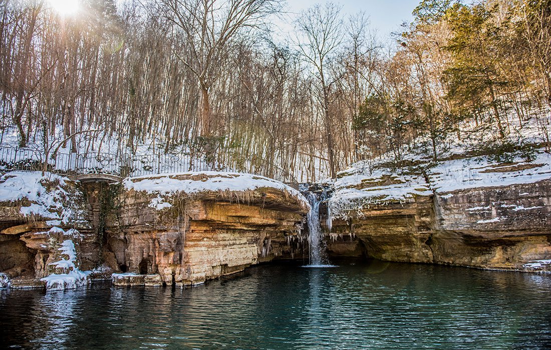 Dogwood Canyon Nature Park in winter