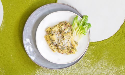 Bok Choy & Smoked Sausage Ragu