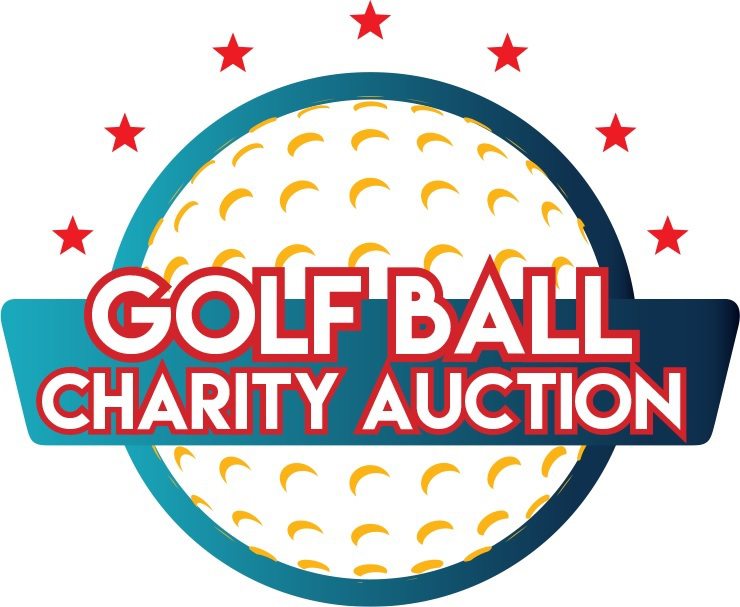 golf ball and charity auction logo