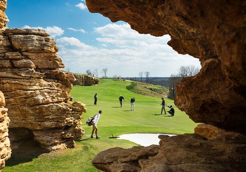 View of the green on hole #9 during Bass Pro Shops Legends of Golf at Mountain Top