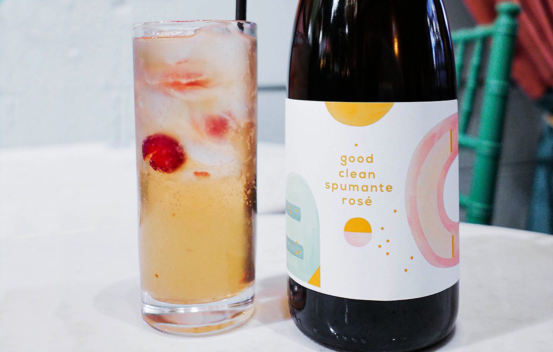 Elderberry Spumante Rosé Spritz with Good Clean Rosé