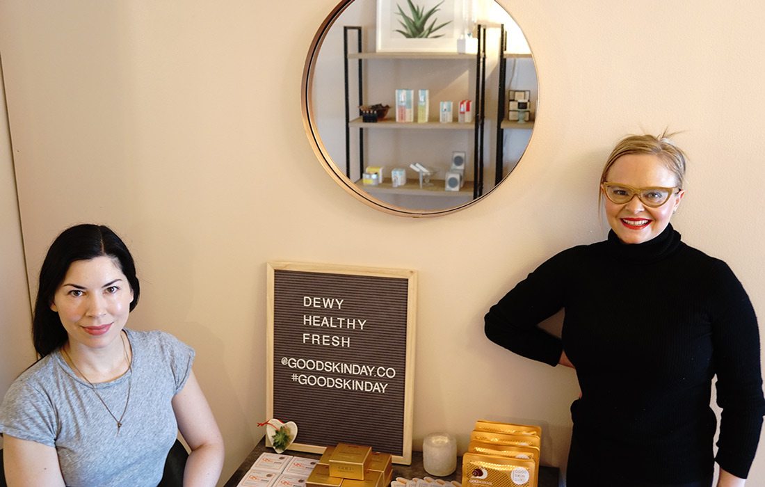 Courtney Dunlop and Elle Feldman at Good Skin Day