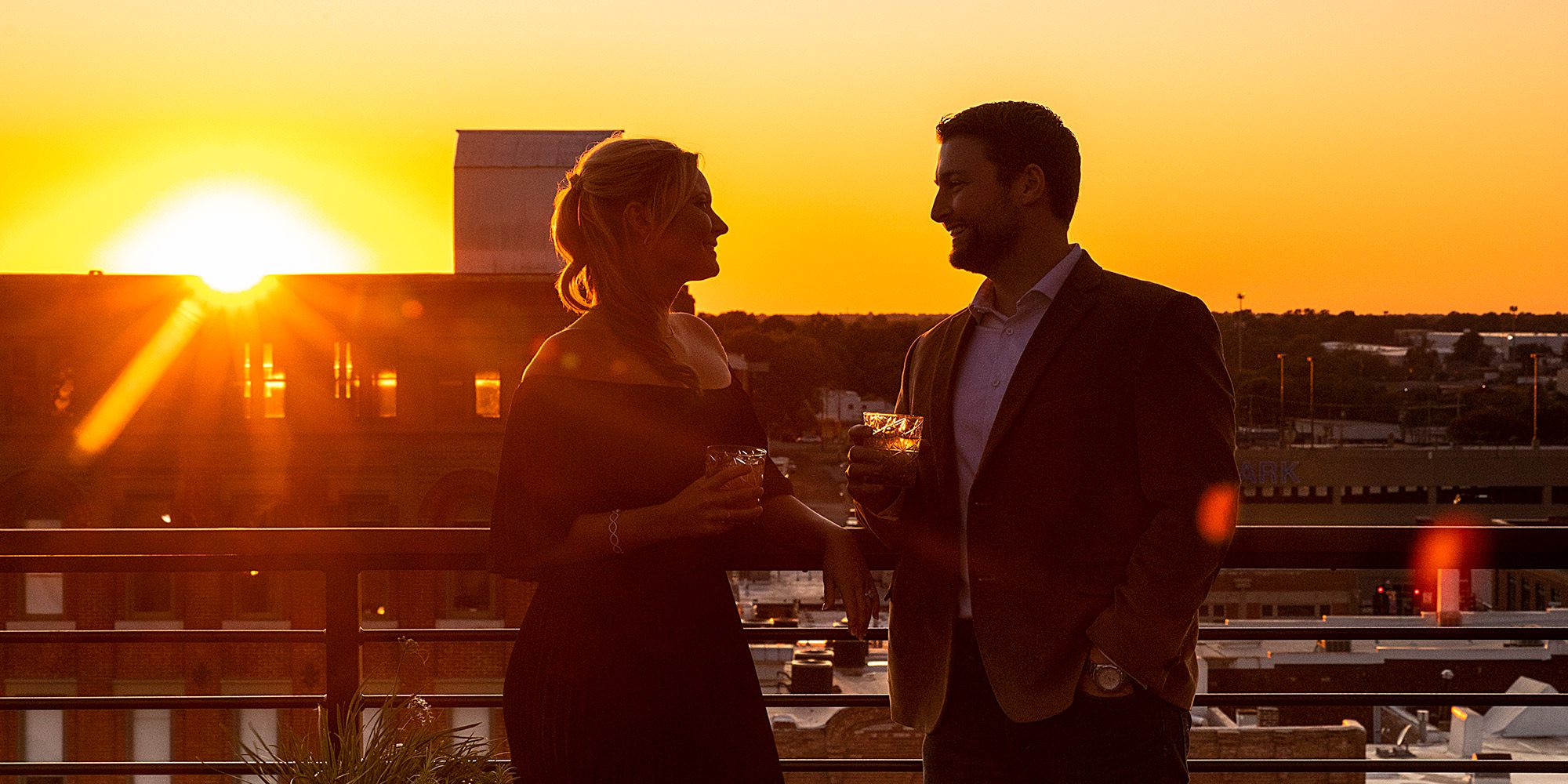 Women talking Sunset.