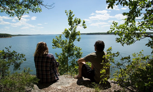 Lakeview trail overlooking Stockton Lake in Missouri