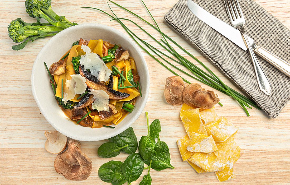 Pasta, truffles and herbs from Harvest Restaurant