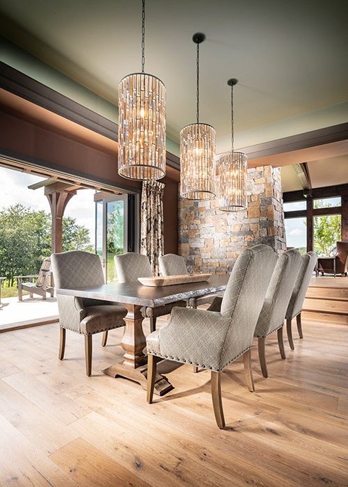 Dining room of the $1 million Home of the Year winner in southwest Missouri