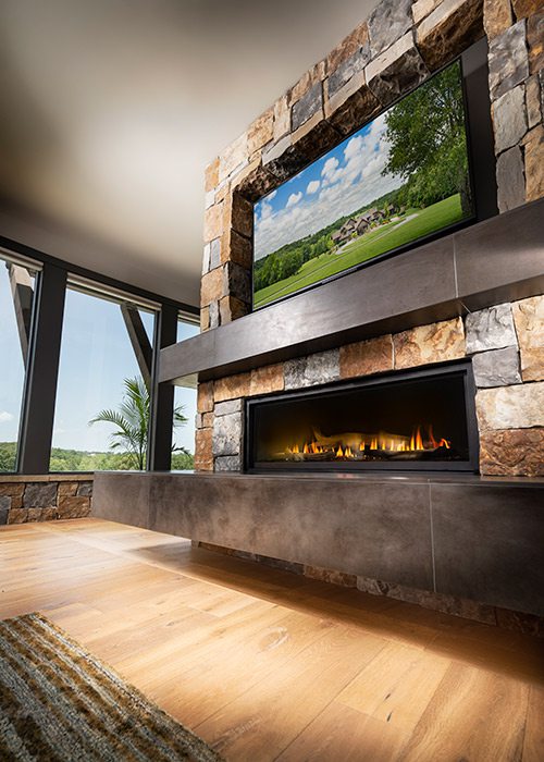 Fireplace of the $1 million Home of the Year winner in southwest Missouri