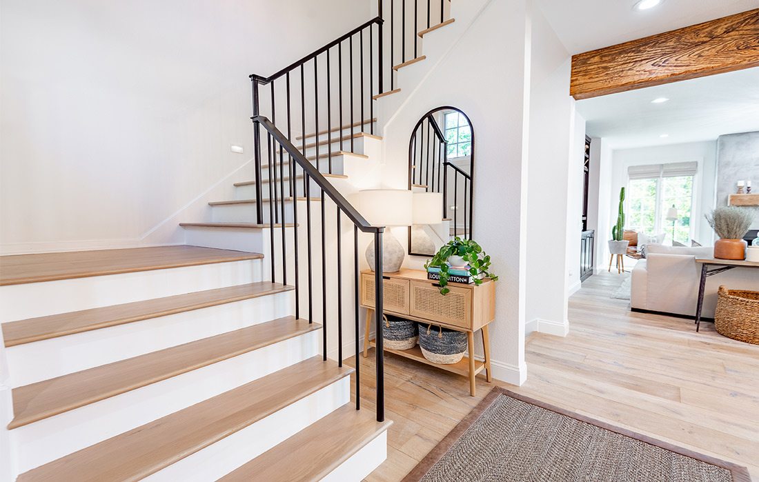 After photo of staircase from Homes of the Year 2022