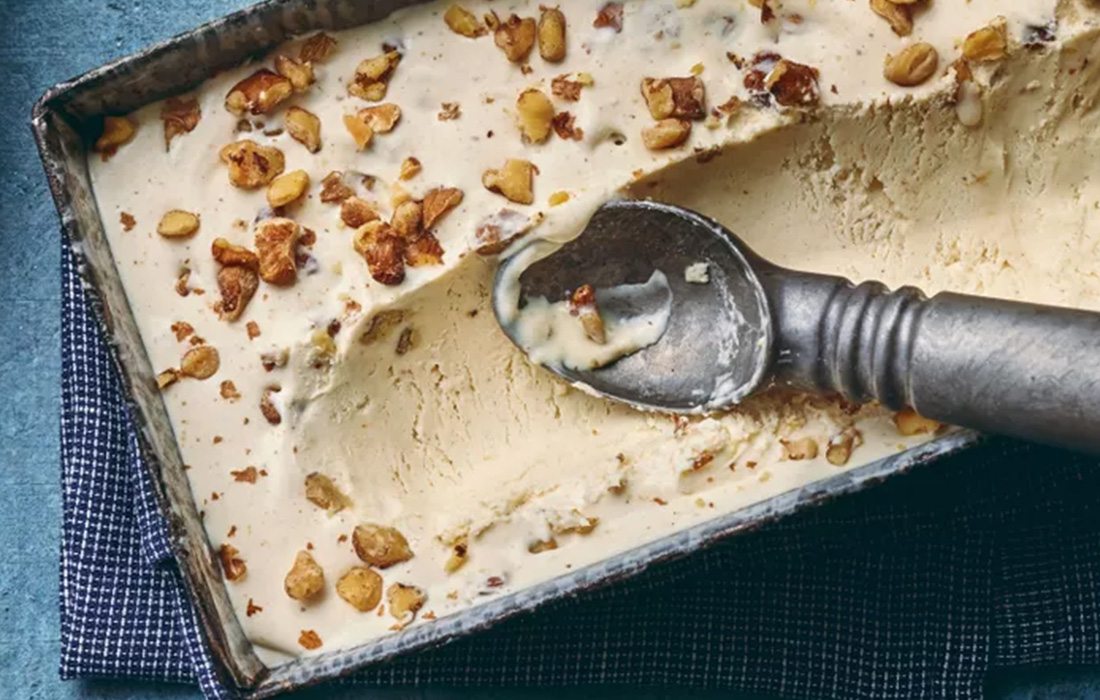 Ice cream cake with Hammons Black Walnuts