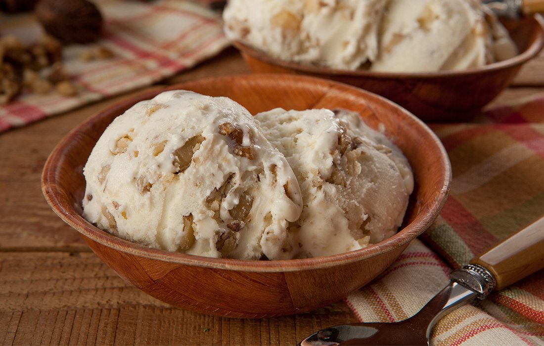 Ice cream with Hammons Black Walnuts, try making it at home!