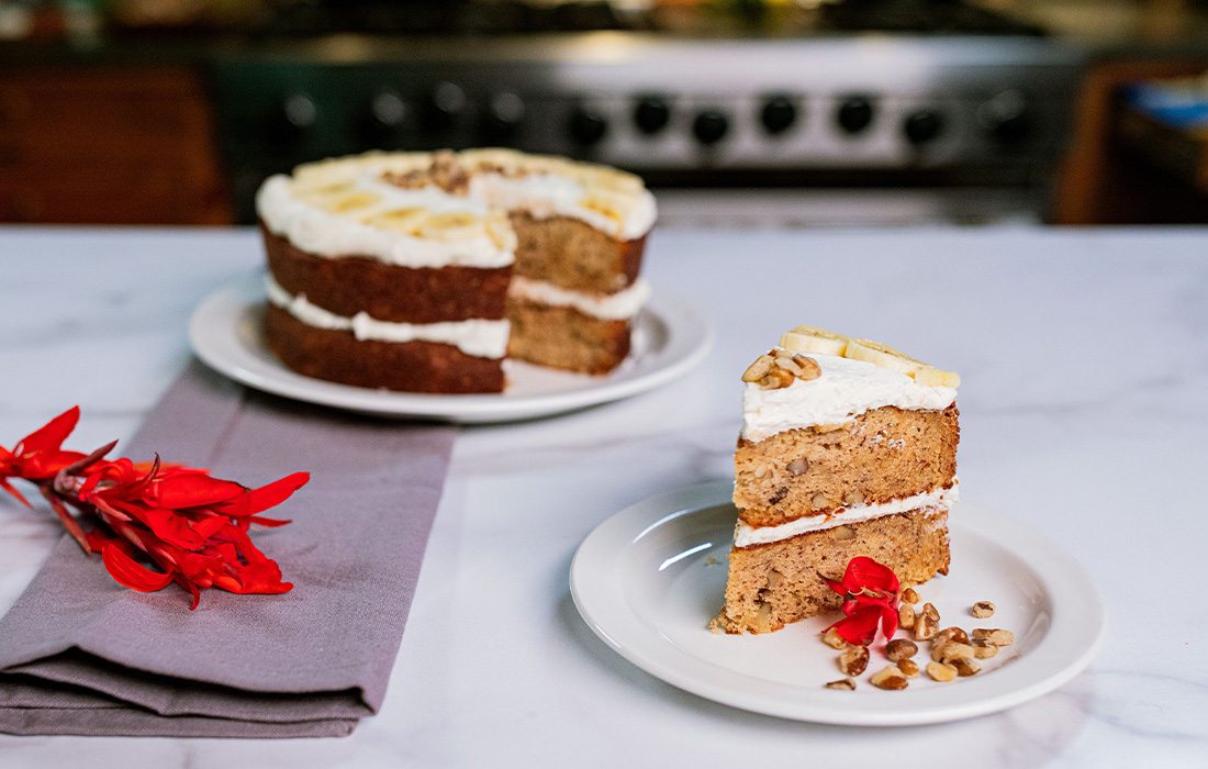 Black Walnut Banana Cake