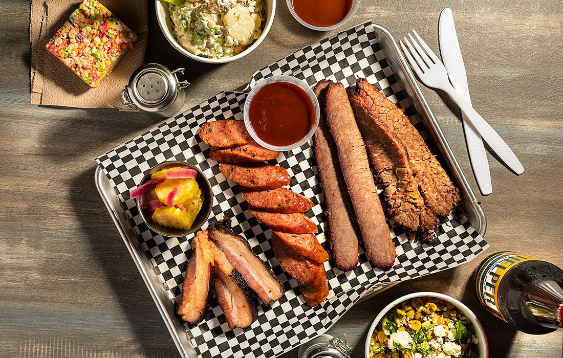 Many meats platter at Hard Knox BBQ in Springfield MO