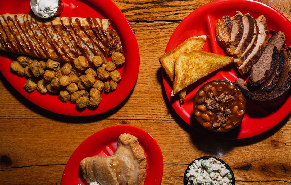 Dishes from Heady's BBQ in southwest Missouri