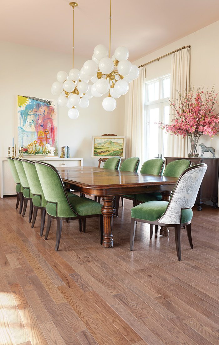 Second dining room in Hendrix home