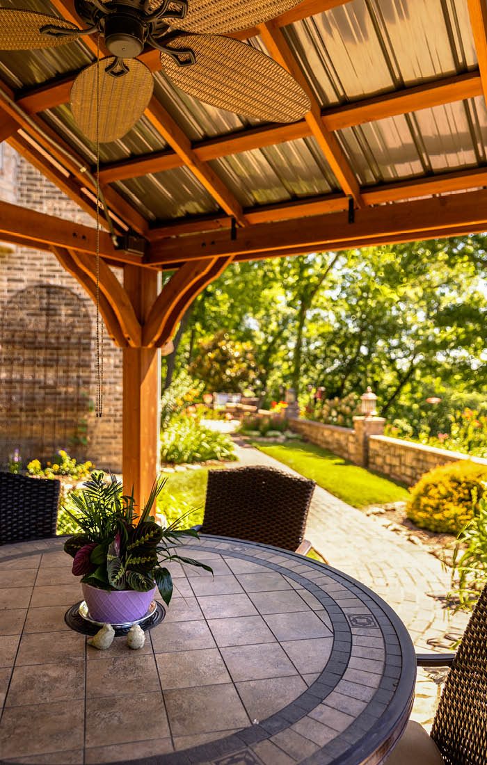 Deck and garden in southwest Missouri