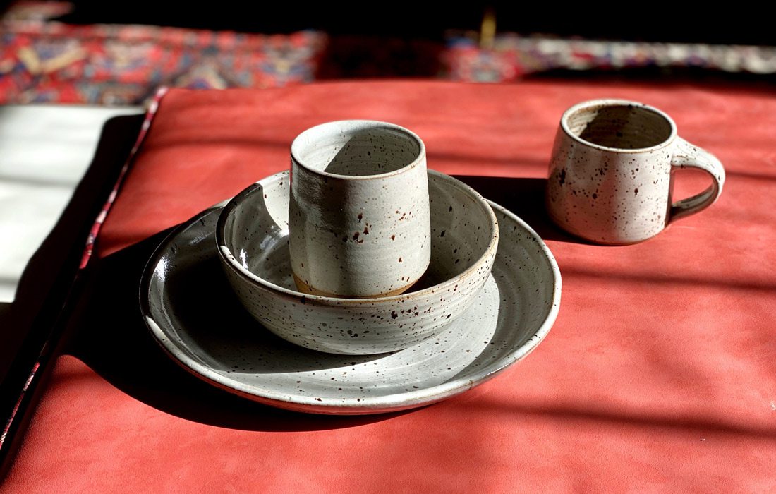 Homemade plate from Turntable Pottery